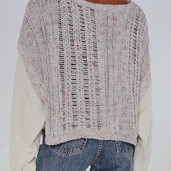 Free People Honey Cable Pullover Size M - Picture 2 of 4